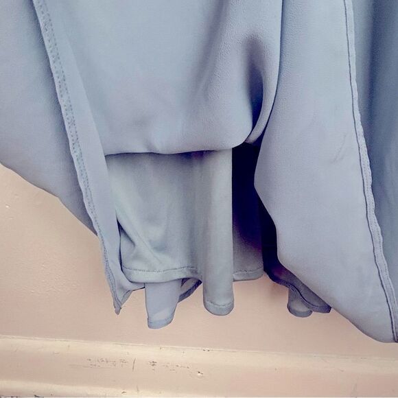 Lulus Air of Romance Halter Maxi Dress Large Light Blue Bridesmaid Romantic - Picture 8 of 13